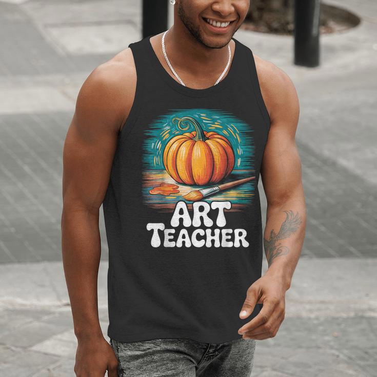 Art Teacher Pumpkin Painting Halloween Costume Men Tank Top, funny gift