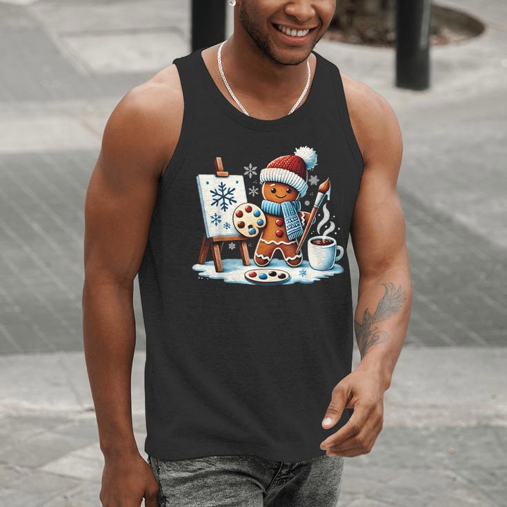 Artist Gingerbread Painter Art Teacher Student Christmas Men Tank Top, funny gift Artist Gingerbread Painter Art Teacher Student Christmas Men Tank Top, funny gift