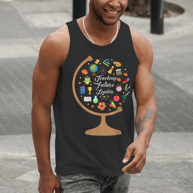 Awesome Teachers T Shirt Teaching Future Leaders Globe For Men Women Men Tank Top, funny gift