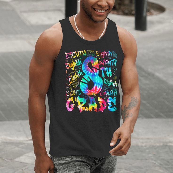 Back To School Eighth 8th Grade Tie Dye Typography Teacher Men Tank Top, funny gift Back To School Eighth 8th Grade Tie Dye Typography Teacher Men Tank Top, funny gift
