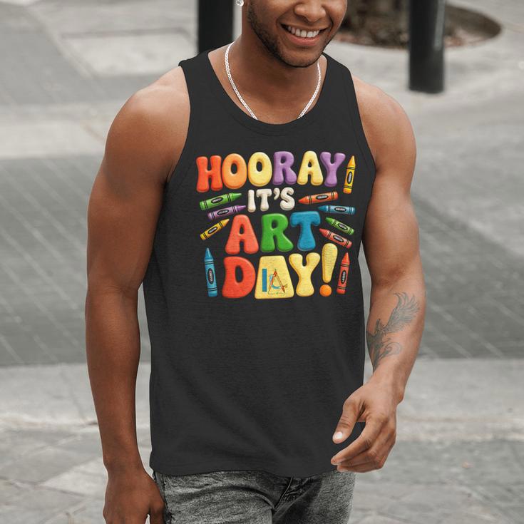 Back To School Hooray It's Art Day Art Teacher Artist Men Tank Top, funny gift
