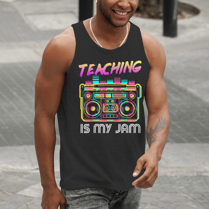 Back To School Retro Teaching Is My Jam 80s Teacher Boombox Men Tank Top, funny gift Back To School Retro Teaching Is My Jam 80s Teacher Boombox Men Tank Top, funny gift