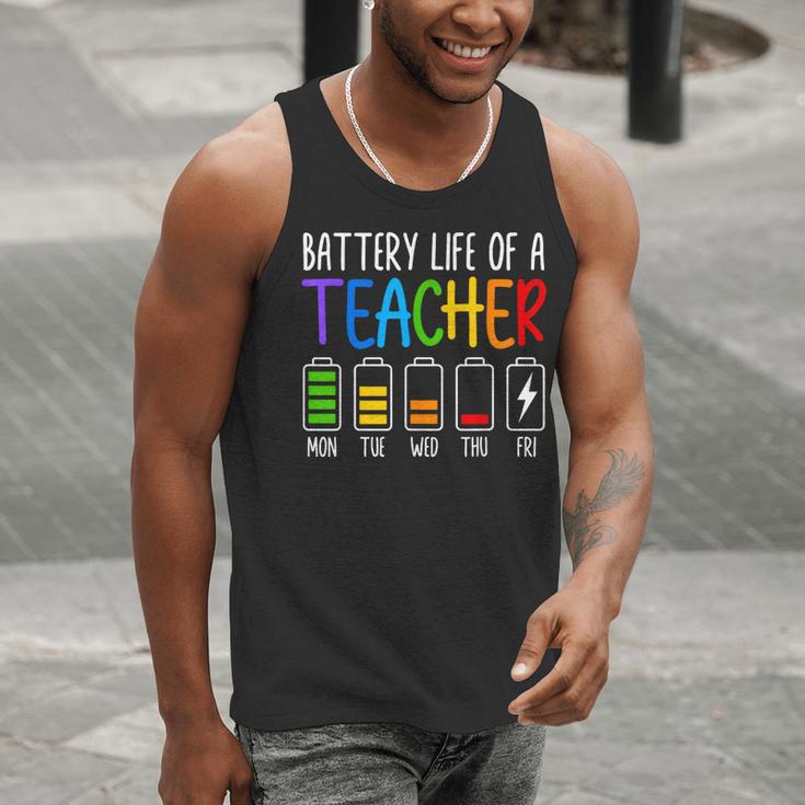 Battery Life Of A Teacher School Teacher Appreciation Men Tank Top, funny gift