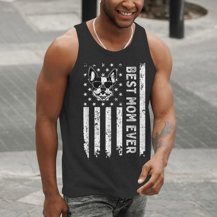 Best Boston Terrier Dog Mom Ever USA Flag For Men Women Kids Men Tank Top, Boston Terrier Mom Tank Tops, funny gift