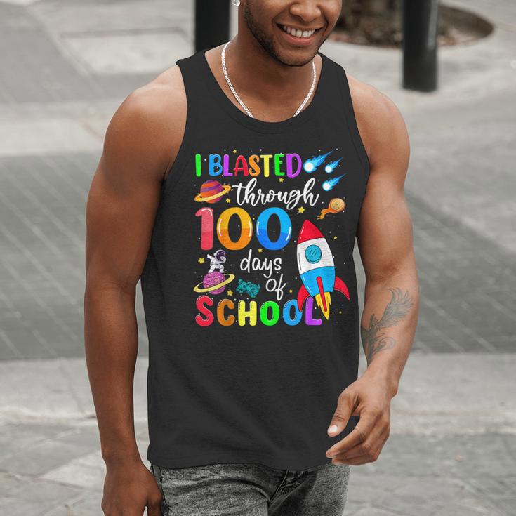 I Blasted Through 100 Days Of School 100th Day Teacher Kids Men Tank Top, funny gift