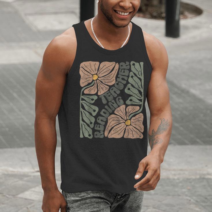 Boho Floral Reading Teacher Retro Reading Specialist Wildfl Men Tank Top, funny gift Boho Floral Reading Teacher Retro Reading Specialist Wildfl Men Tank Top, funny gift