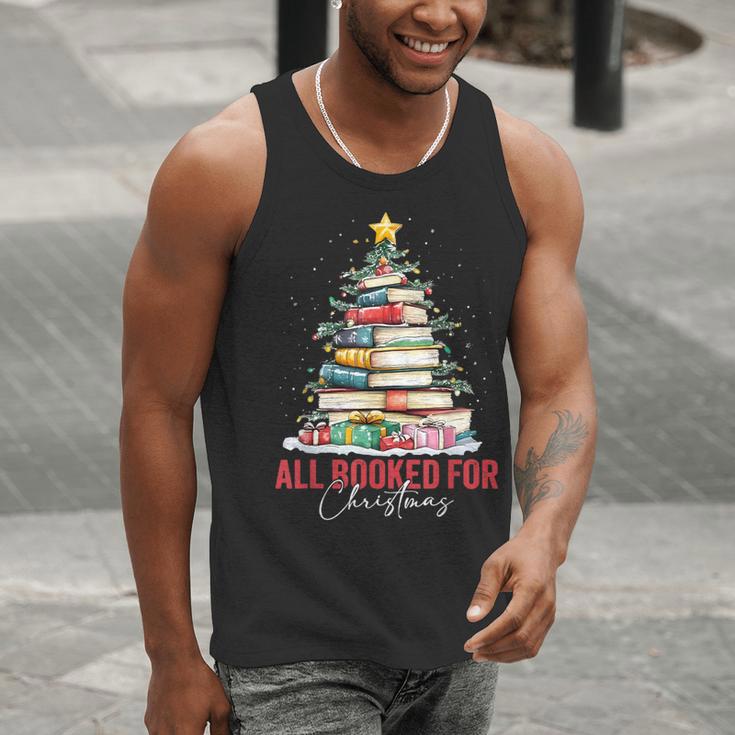 All Booked For Christmas Xmas Tree Teacher Holiday Pajamas Men Tank Top, funny gift All Booked For Christmas Xmas Tree Teacher Holiday Pajamas Men Tank Top, funny gift