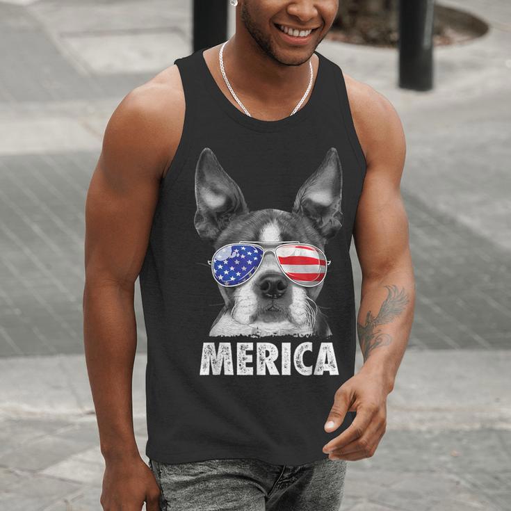 Boston Terrier 4th Of July Merica Men Women USA Flag Vintage Men Tank Top, Boston Terrier 4th Of July Tank Tops, funny gift