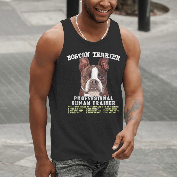 Boston Terrier Brindle Dog Professional Human Trainer Men Tank Top, funny gift