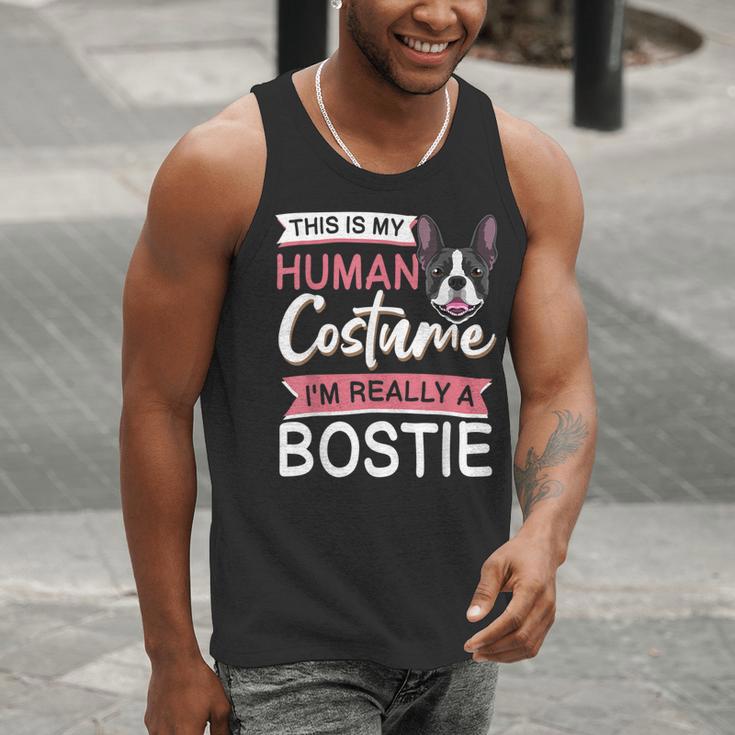 Boston Terrier Dog Bostie Halloween Costume Dog For Kids Men Tank Top, Boston Terrier Halloween Tank Tops, funny gift
