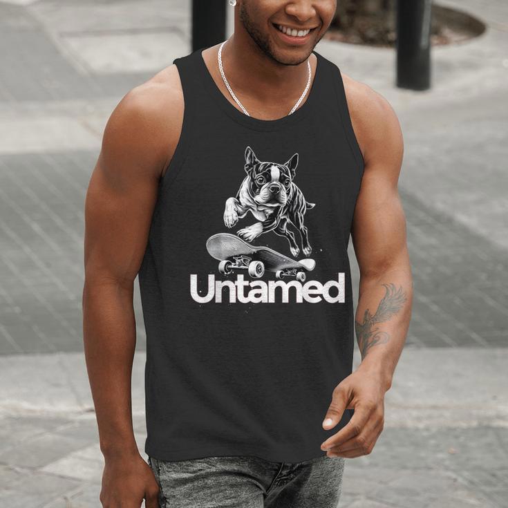 Boston Terrier Dog Untamed For Men Women Men Tank Top, funny gift