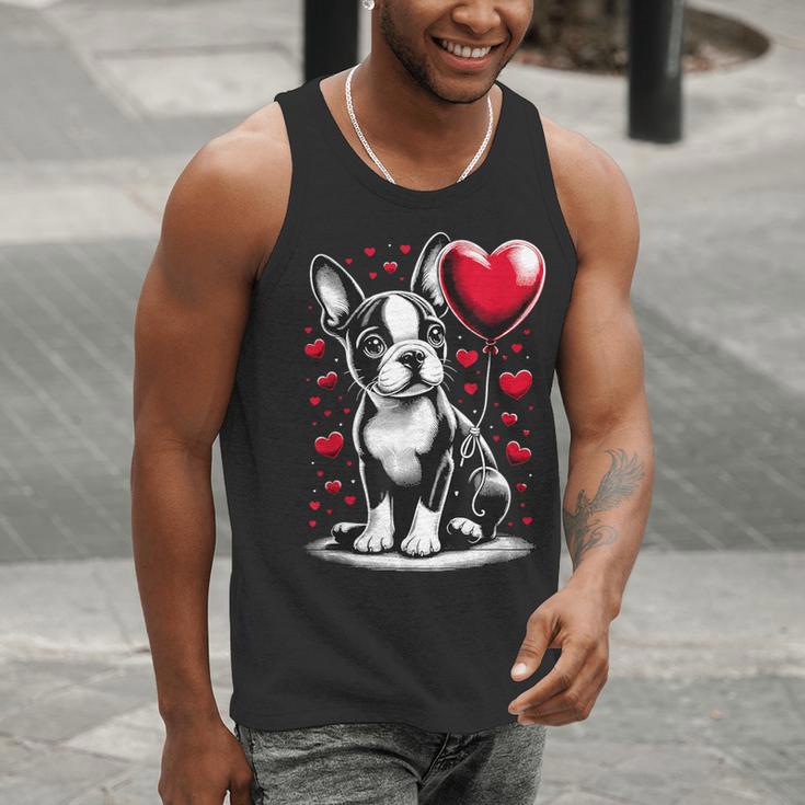 Boston Terrier Dog Valentine's Day Dog Owner Men Tank Top, funny gift