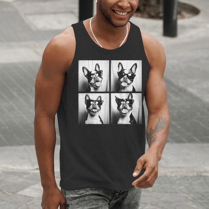 Boston Terrier Dogs With Sunglasses Photo Pets Meme Men Tank Top, funny gift
