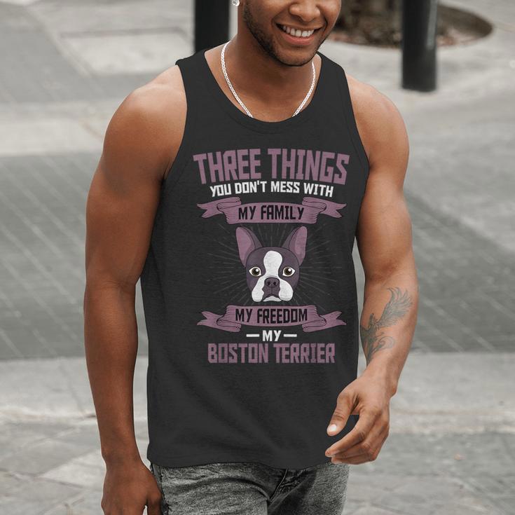 Boston Terrier Don't Mess With American Gentleman Dog Lover Men Tank Top, American Boston Terrier Tank Tops, funny gift