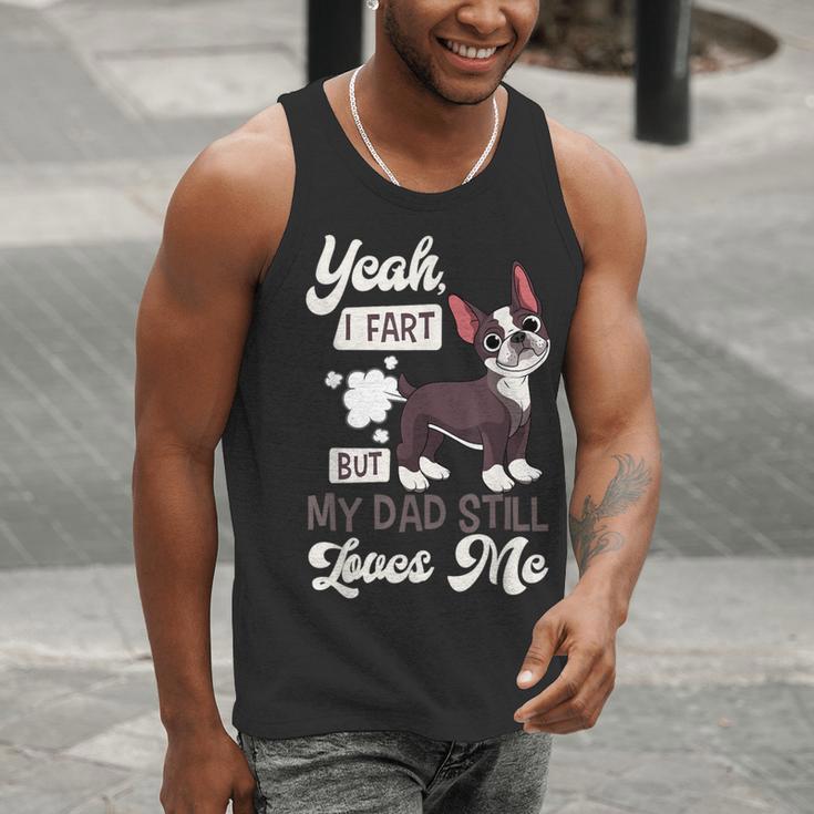 Boston Terrier Fart American Gentleman Non-Sporting Dog Men Tank Top, American Boston Terrier Tank Tops, funny gift