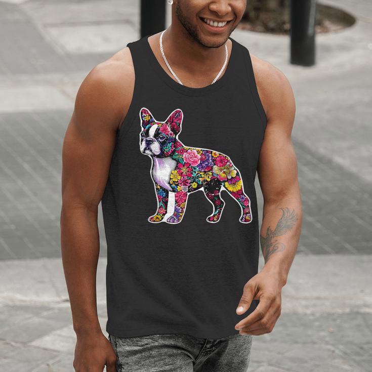 Boston Terrier Floral Dog Lover Vintage Distressed For Men Women Kids Men Tank Top, funny gift