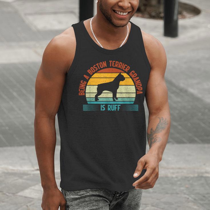 Being a Boston Terrier Grandpa Is Ruff Boston Terrier Men Tank Top, funny gift