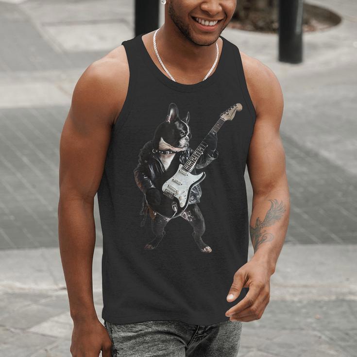 Boston Terrier Guitar Men Tank Top, funny gift