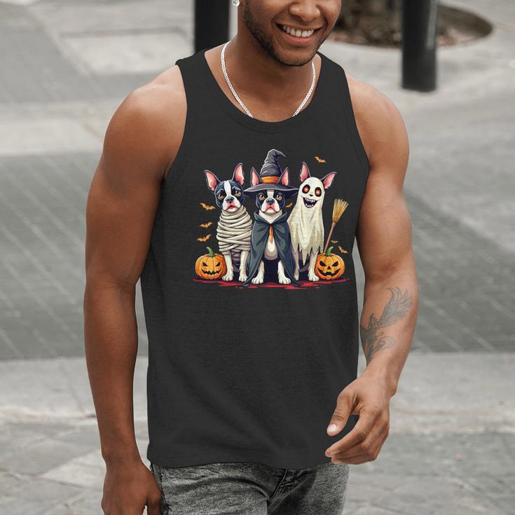 Boston Terrier Halloween Costume Mummy Witch Ghost Dog Lover For Men Women Kids Men Tank Top, Boston Terrier Ghost Tank Tops, Boston Terrier Halloween Tank Tops, funny gift