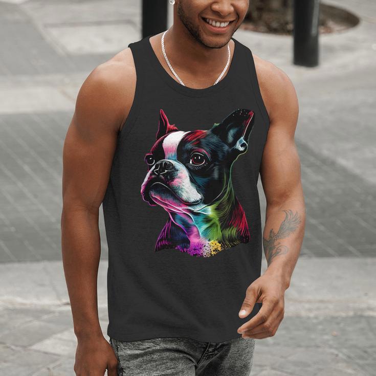 Boston Terrier Lovers Colorful Pop Art Boston Terrier Men Tank Top, funny gift