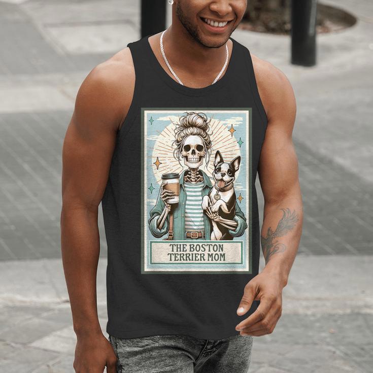 The Boston Terrier Mom Skeleton Spooky Season Halloween Men Tank Top, Boston Terrier Mom Tank Tops, Boston Terrier Halloween Tank Tops, funny gift