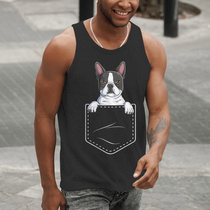 Boston Terrier In The Pocket Cute Boston Terrier Dog Lovers For Men Women Girls Kids Men Tank Top, funny gift