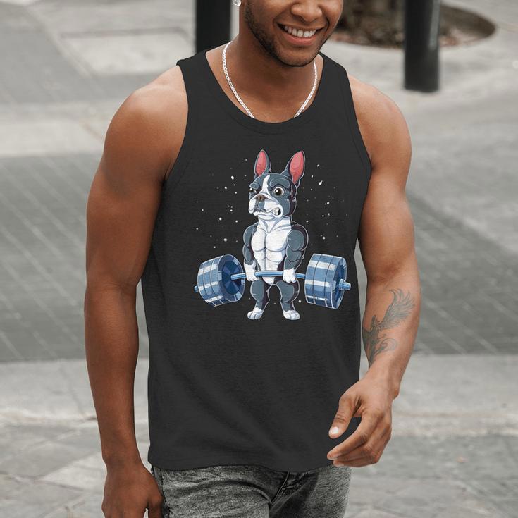 Boston Terrier Weightlifting Deadlift Men Fitness Gym Men Tank Top, Boston Terrier Gym Tank Tops, funny gift