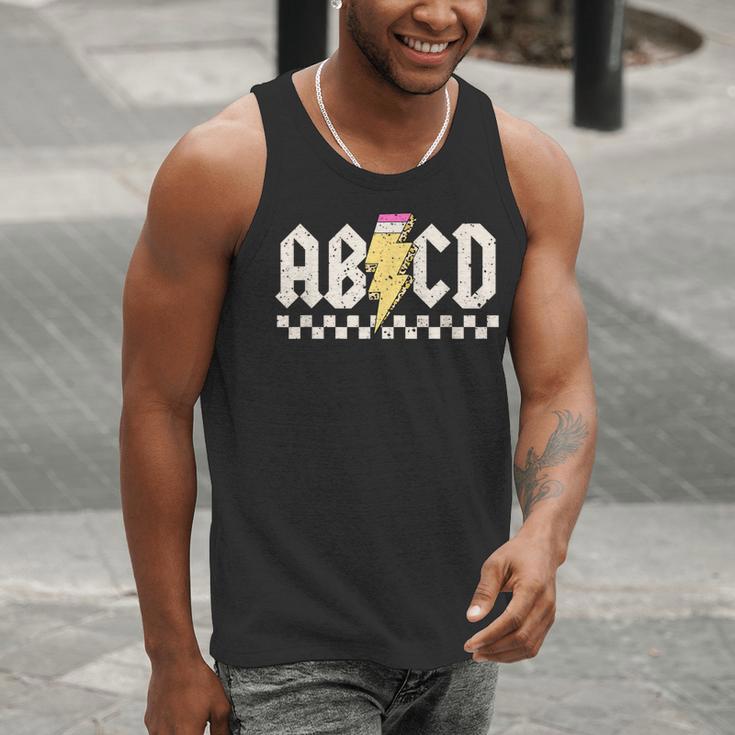 Boys Girls Teachers ABCD Rock Graphic Back To School Class Men Tank Top, funny gift Boys Girls Teachers ABCD Rock Graphic Back To School Class Men Tank Top, funny gift
