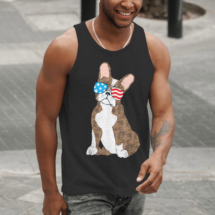 Brindle Boston Terrier Dog Patriotic Shirt USA Flag Men Tank Top, Patriotic Boston Terrier Tank Tops, funny gift