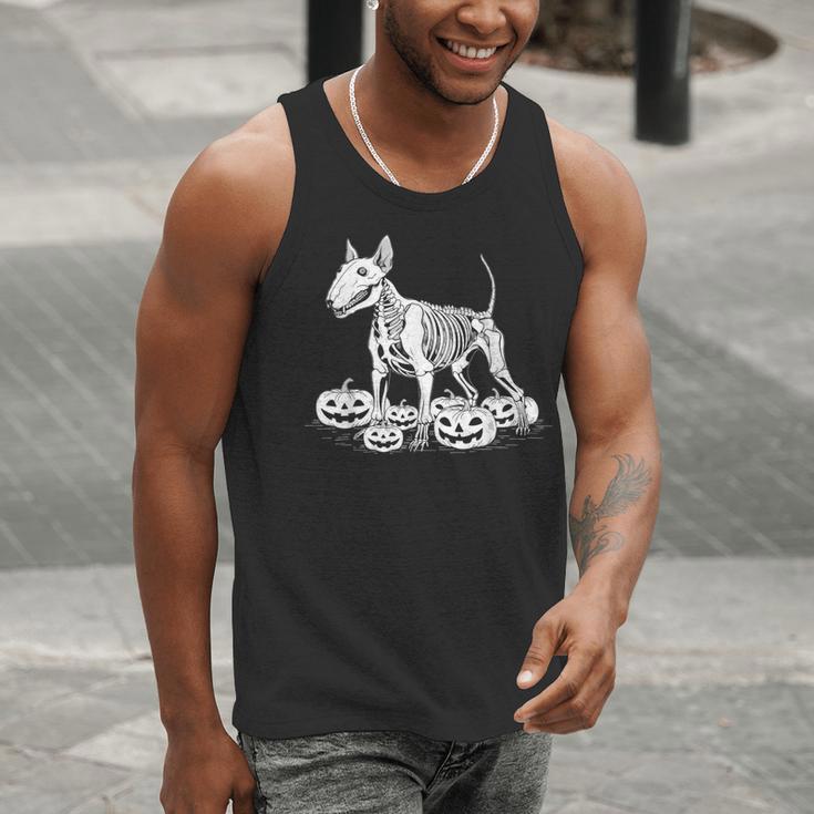 Bull Terrier Skeleton Birthday Halloween Kids Men Tank Top, funny gift