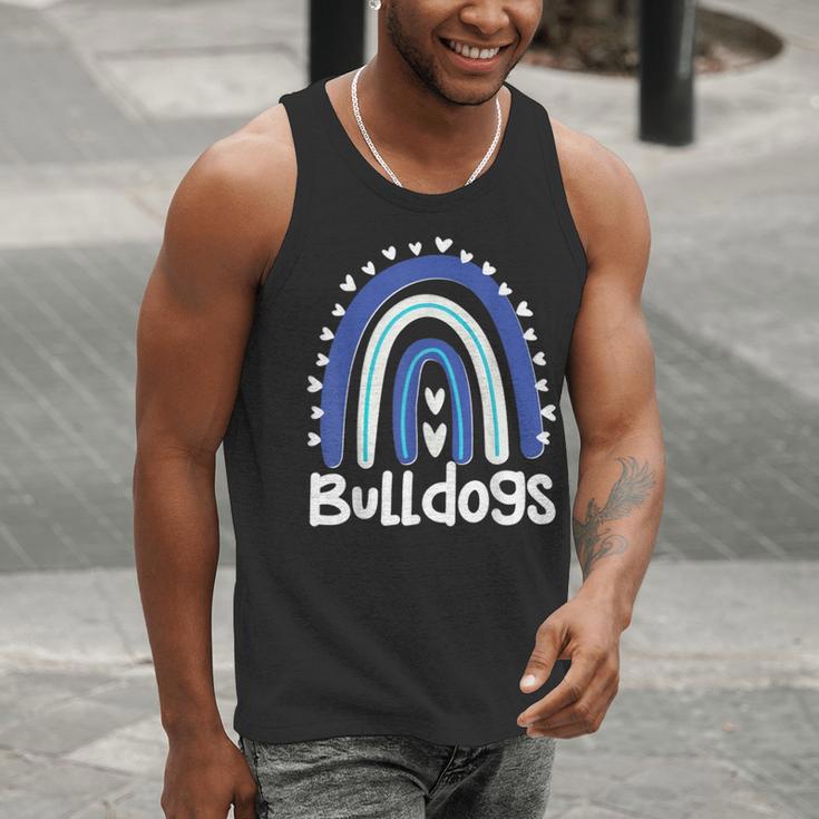 Bulldogs School Mascot Rainbow Teacher Lover Men Tank Top, funny gift Bulldogs School Mascot Rainbow Teacher Lover Men Tank Top, funny gift