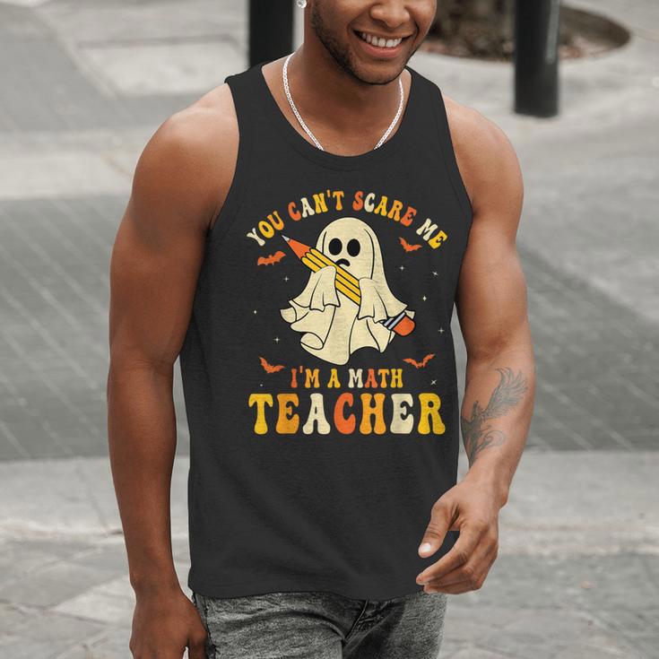 You Can't Scare Me I'm A Math Teacher Halloween Ghost Groovy Men Tank Top, Groovy Teacher Tank Tops, funny gift You Can't Scare Me I'm A Math Teacher Halloween Ghost Groovy Men Tank Top, Groovy Teacher Tank Tops, funny gift