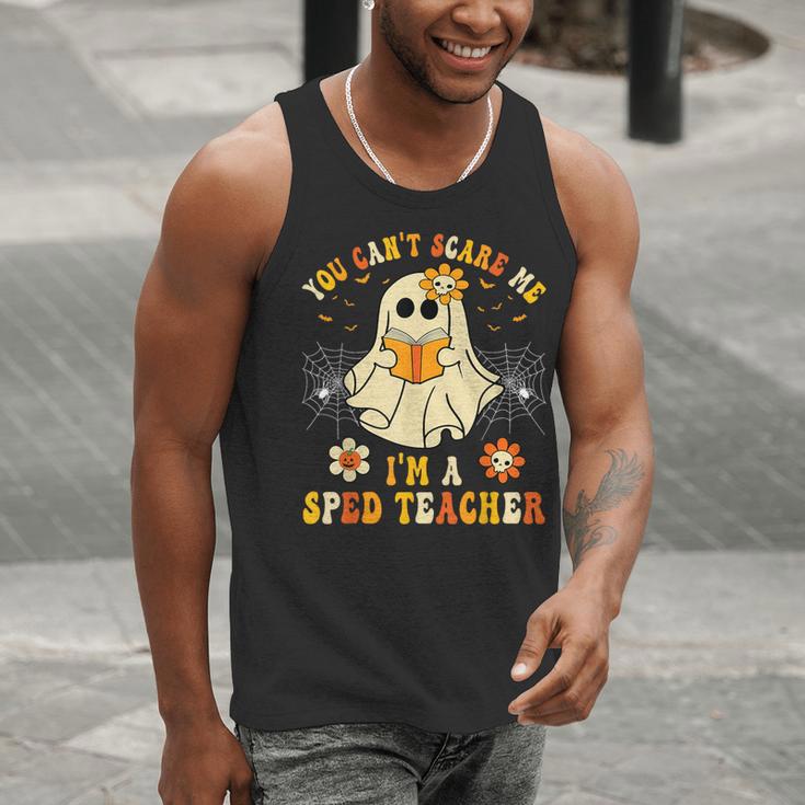 You Can't Scare Me I'm A SPED Teacher Halloween Ghost Men Tank Top, funny gift You Can't Scare Me I'm A SPED Teacher Halloween Ghost Men Tank Top, funny gift