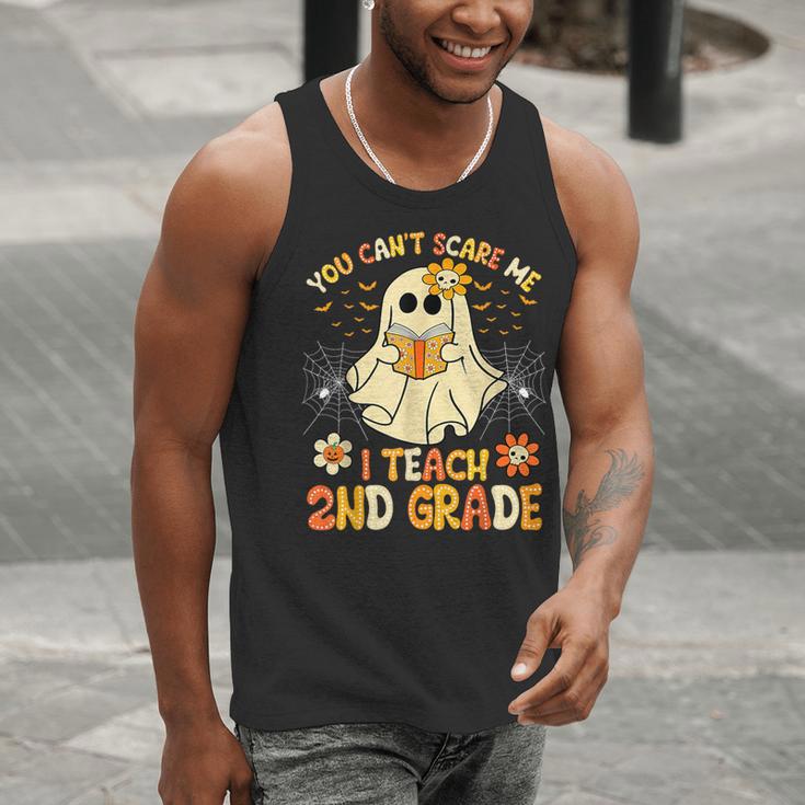 You Can't Scare Me I Teach 2nd Grade Halloween Teacher Ghost Men Tank Top, 2nd Grade Teacher Tank Tops, funny gift You Can't Scare Me I Teach 2nd Grade Halloween Teacher Ghost Men Tank Top, 2nd Grade Teacher Tank Tops, funny gift