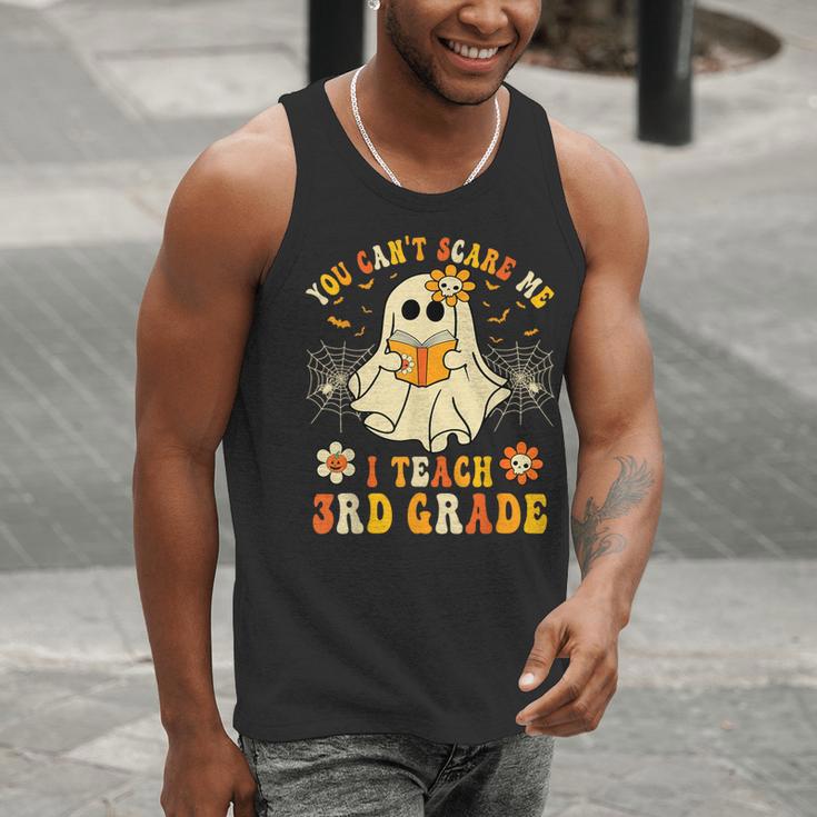 You Can't Scare Me I Teach 3rd Grade Halloween Teacher Ghost Men Tank Top, funny gift