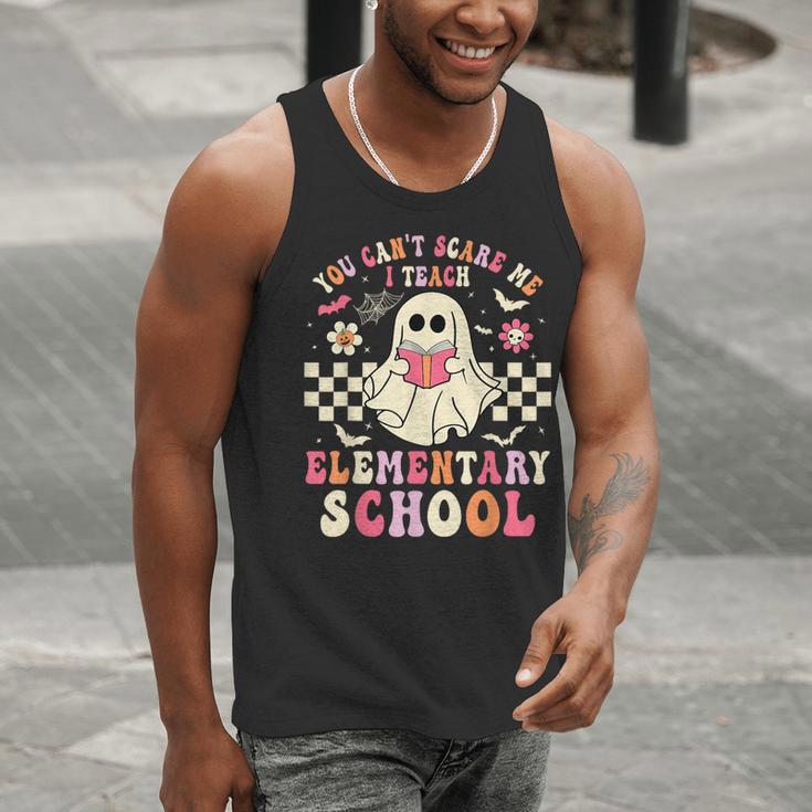 You Can't Scare Me I Teach Elementary School Teacher Spooky Men Tank Top, funny gift