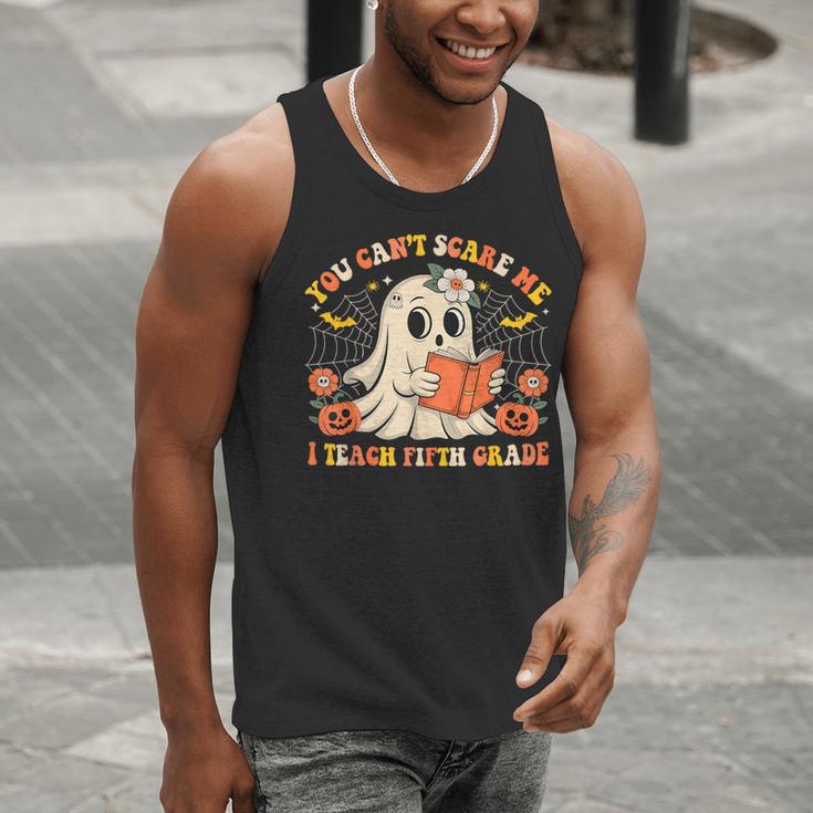 You Can't Scare Me I Teach Fifth Grade Halloween Teacher Men Tank Top, funny gift
