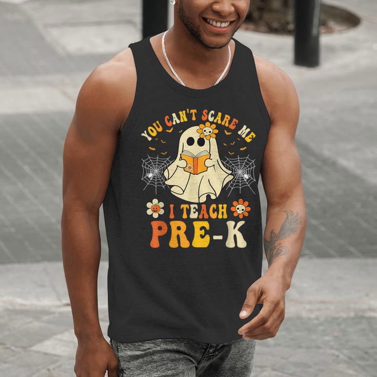 You Can't Scare Me I Teach Pre-K Halloween Teacher Ghost Men Tank Top, funny gift You Can't Scare Me I Teach Pre-K Halloween Teacher Ghost Men Tank Top, funny gift