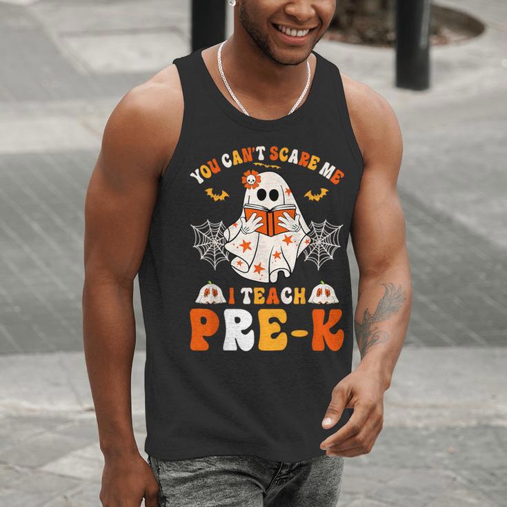 You Cant Scare Me I Teach Pre-K Teacher Halloween Men Tank Top, funny gift