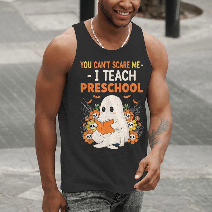 You Cant Scare Me I Teach Preschool Halloween Teacher Men Tank Top, funny gift You Cant Scare Me I Teach Preschool Halloween Teacher Men Tank Top, funny gift
