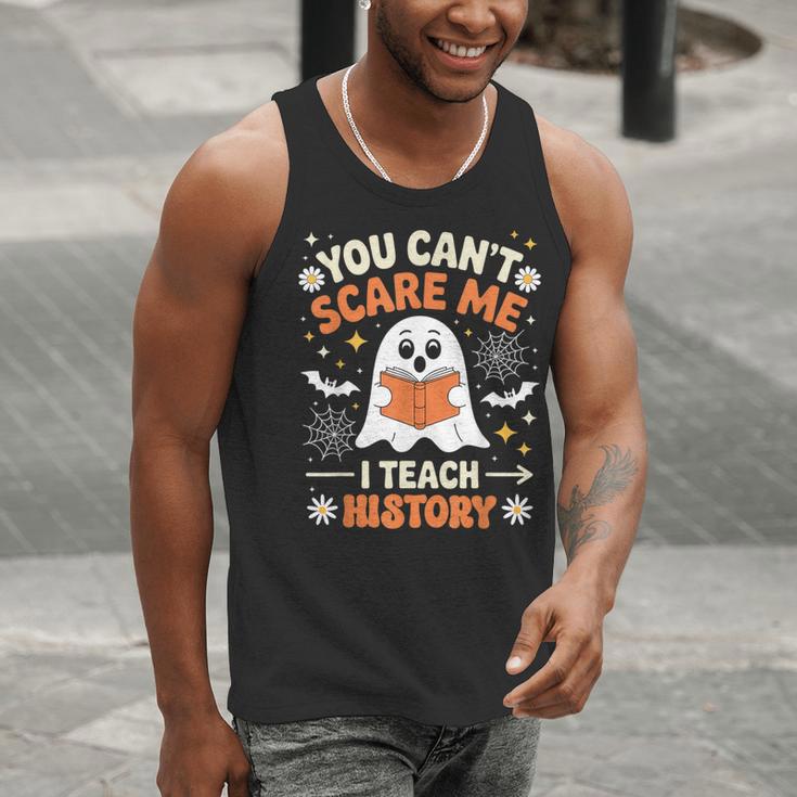 You Can't Scare Me I Teach History Retro Teacher Halloween Men Tank Top, History Teacher Tank Tops, funny gift