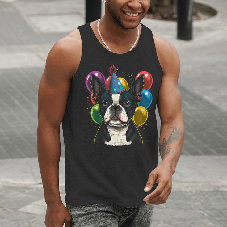 Celebration Event Birthday Party Boston Terrier Men Tank Top, funny gift