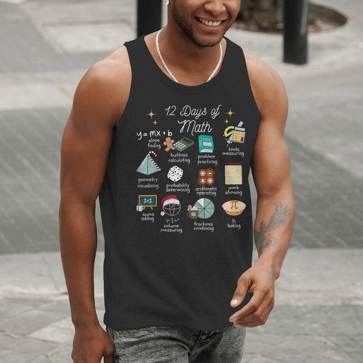 Christmas 12 Days Of Math Math Teacher Xmas STEM STEMS Men Tank Top, funny gift Christmas 12 Days Of Math Math Teacher Xmas STEM STEMS Men Tank Top, funny gift