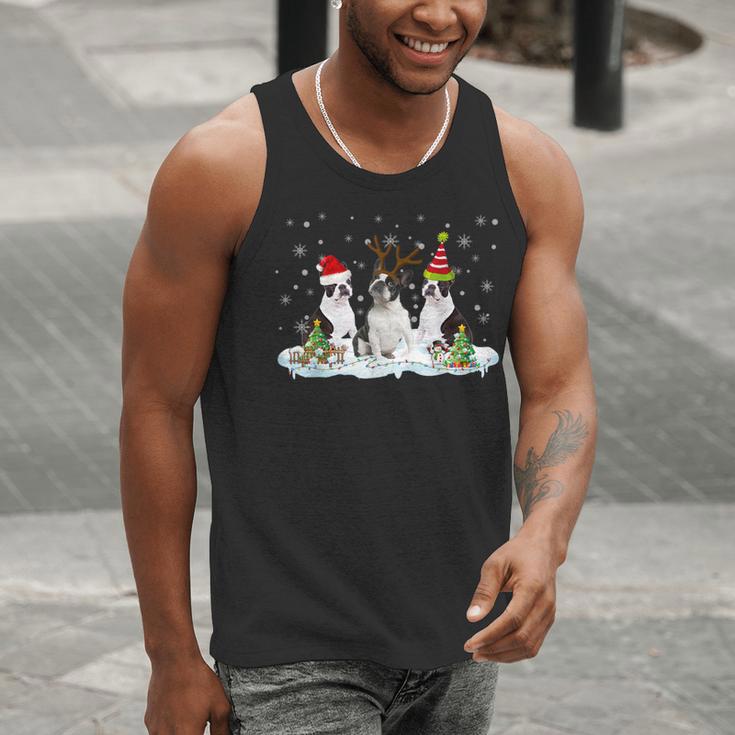 Christmas Boston Terrier Santa Dog Lover Men Tank Top, Boston Terrier Christmas Tank Tops, funny gift