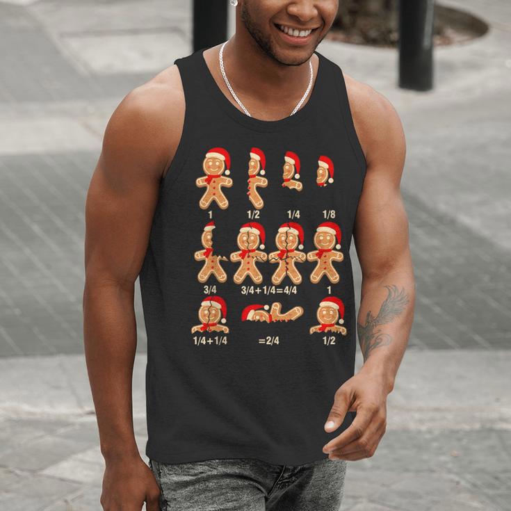 Christmas Math Teacher Equation Gingerbread With Santa Hat Men Women Men Tank Top, funny gift