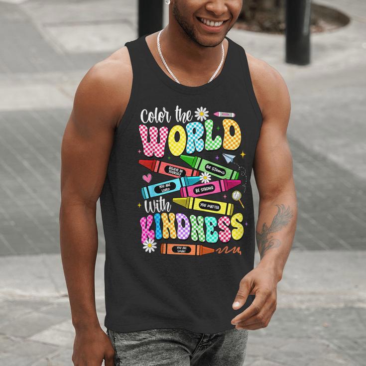 Color The World With Kindness Teacher Back To School Men Tank Top, funny gift Color The World With Kindness Teacher Back To School Men Tank Top, funny gift