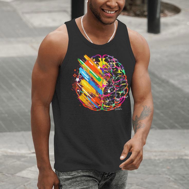Colorful Brain Art Teacher Artist Painter Student Men Tank Top, funny gift