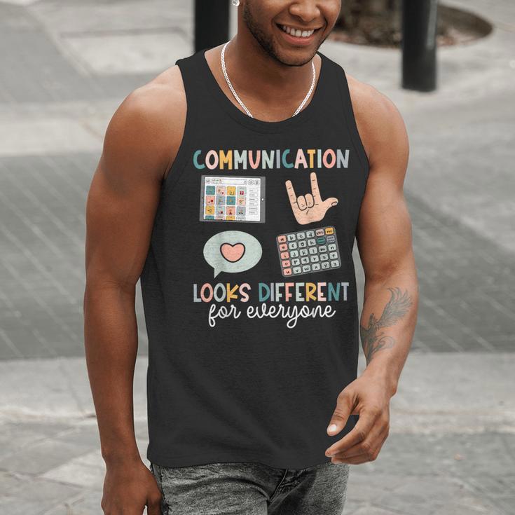 Communication Looks Different For Everyone SPED Teacher ASD Men Tank Top, funny gift Communication Looks Different For Everyone SPED Teacher ASD Men Tank Top, funny gift