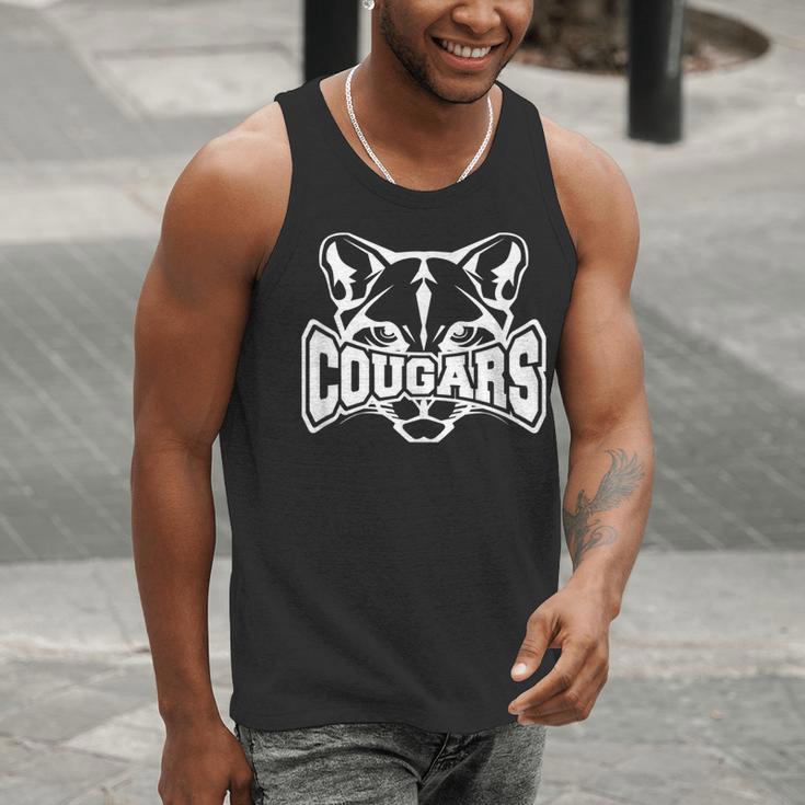 Cougars Teacher Student School Sports Fan Team Spirit Men Tank Top, funny gift Cougars Teacher Student School Sports Fan Team Spirit Men Tank Top, funny gift