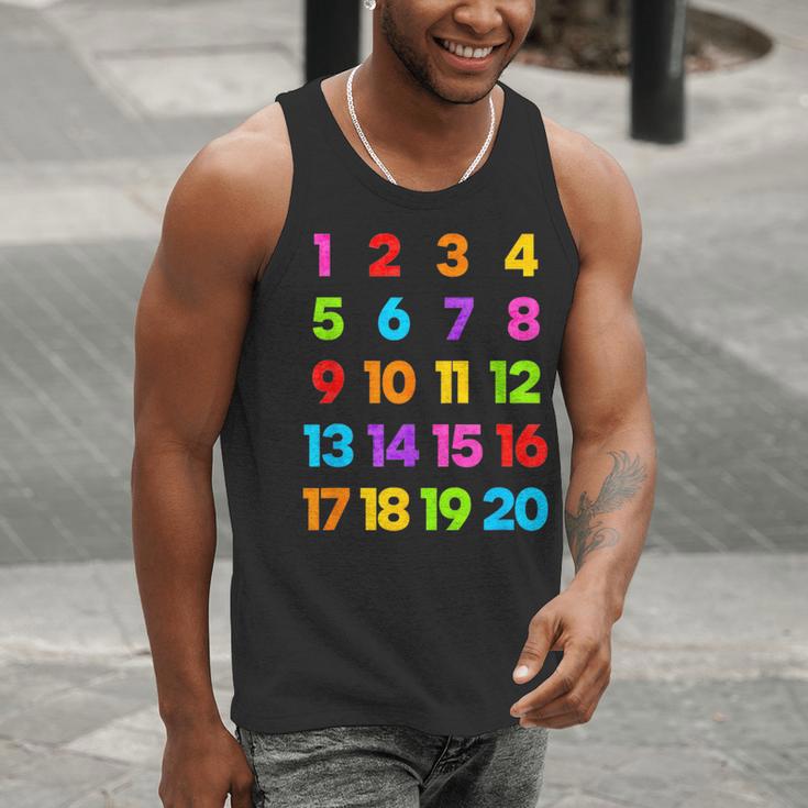 Counting 1-10 Learn To Count Number School Kids Teacher Men Tank Top, funny gift Counting 1-10 Learn To Count Number School Kids Teacher Men Tank Top, funny gift